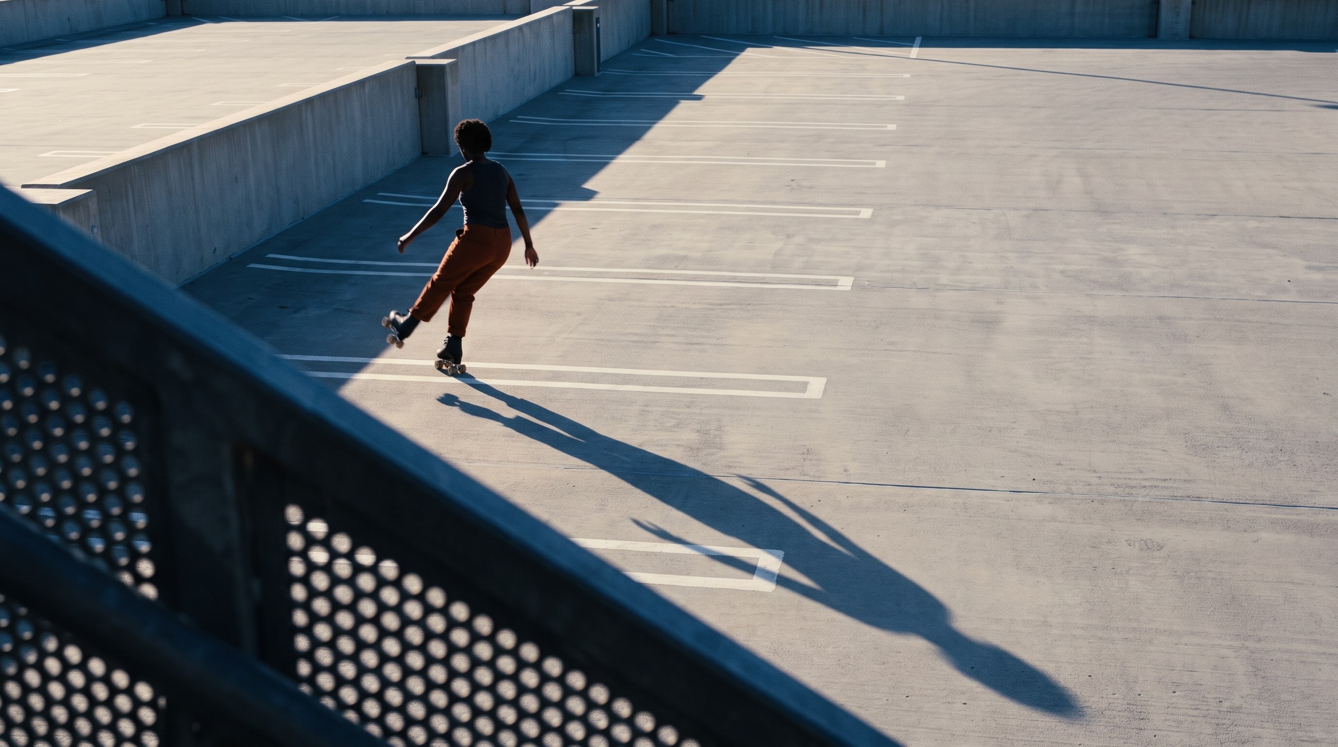 An athlete recovering after training in warm natural light.
